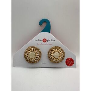 Lindsay Phillips Interchangeable Shoe Snap Crimson White Team Spirit SNAP804